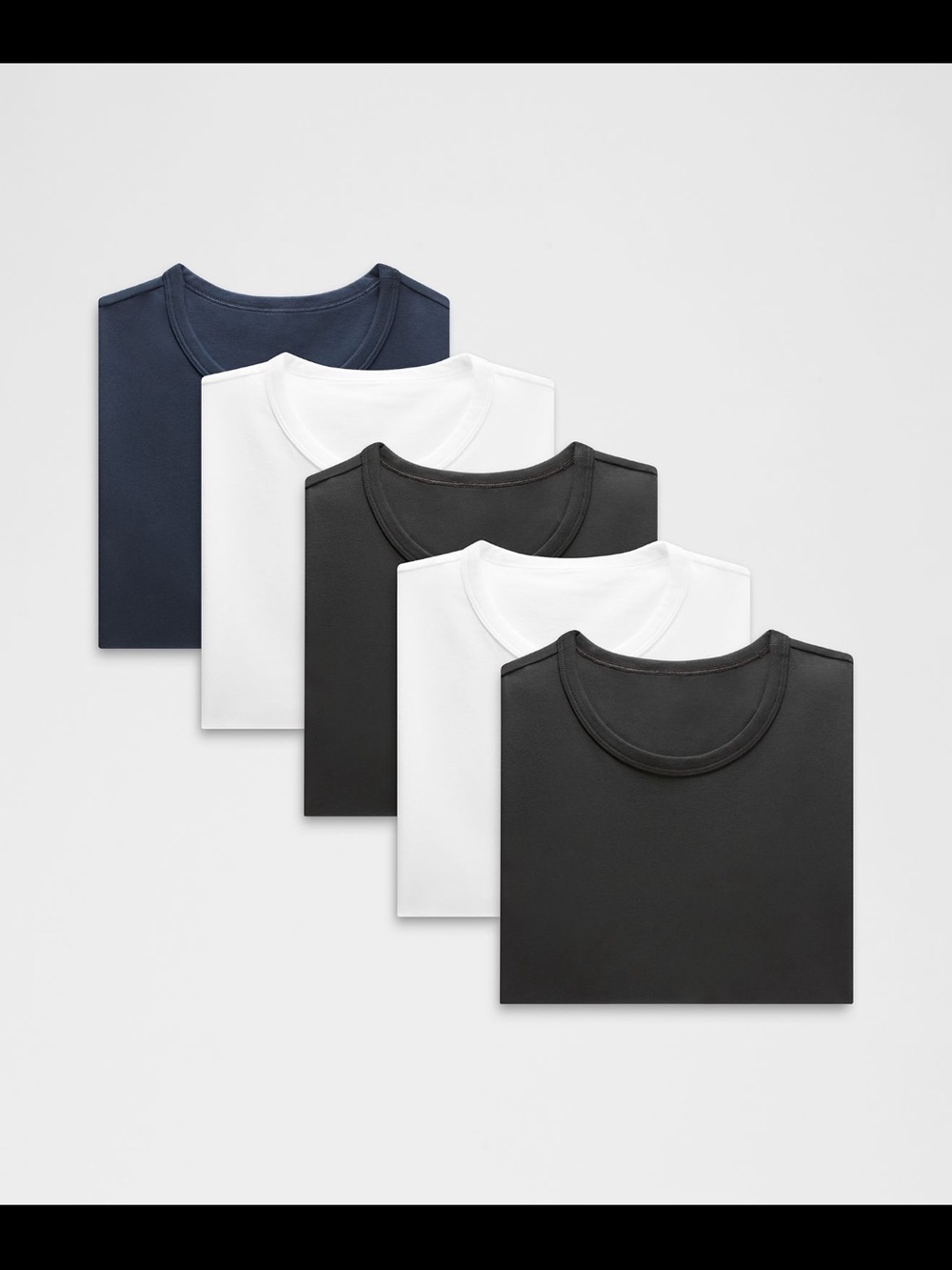 lululemon athletica Men's Crew Tee Pack — Black, White & Navy